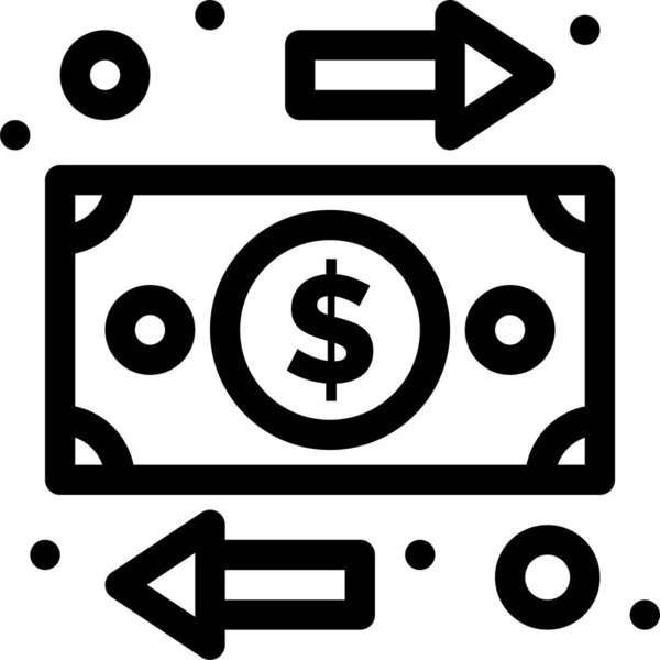 Business Flow Money Icon — Stock Vector