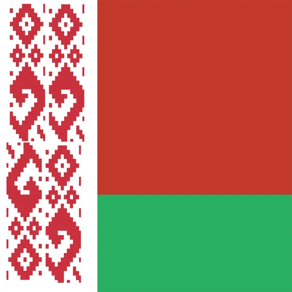 Belarus Kraj Bandera Ikona Płaskim Stylu — Wektor stockowy