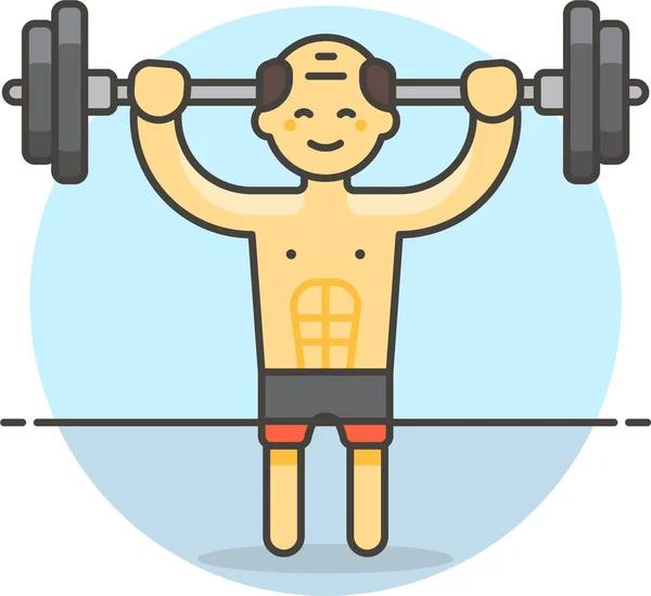 Haltère Bodybuilder Icône Fitness Dans Catégorie Sport — Image vectorielle
