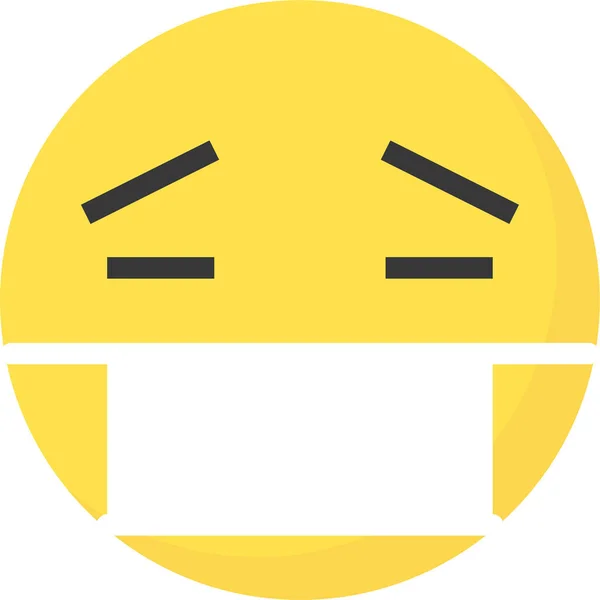 Emoji Icône Expression Émoticône Dans Style Plat — Image vectorielle