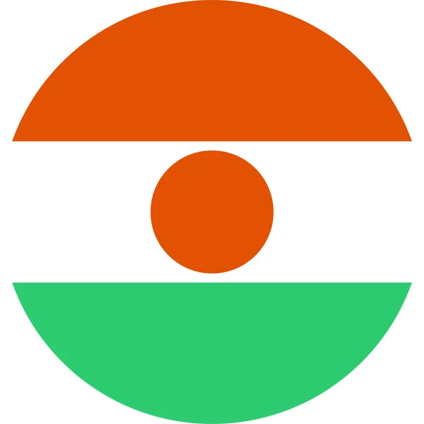 Kraj Flaga Niger Ikona Płaskim Stylu — Wektor stockowy