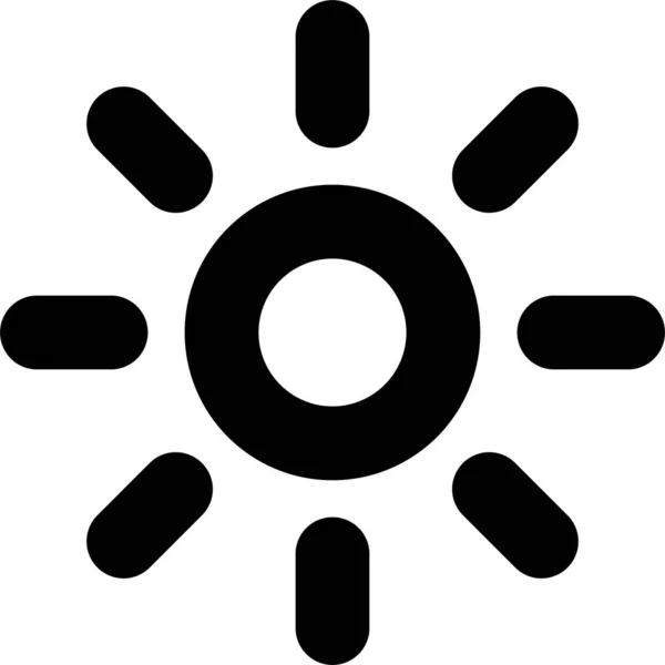 Sun Outline Mixed Icon Outline Stil — Stockvektor