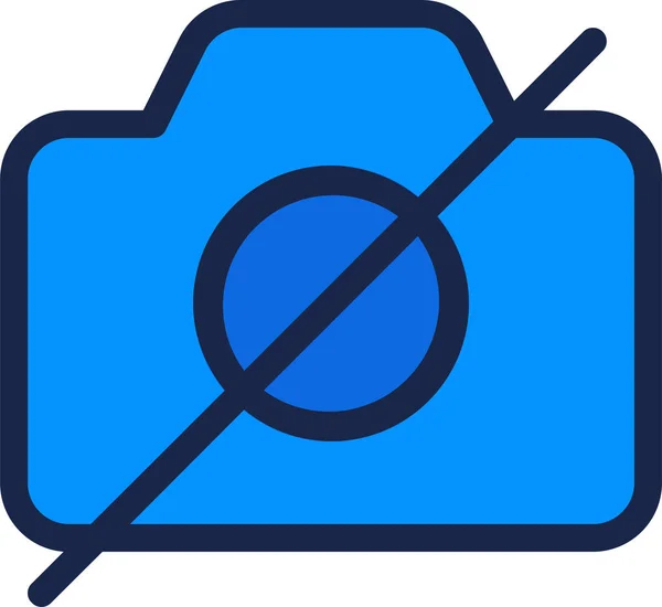 Camera Forbidden Image Icon Filledoutline Style — Stock Vector