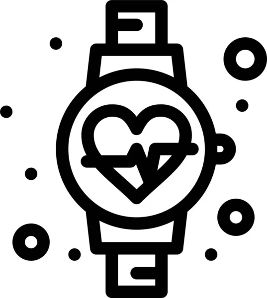 Ritmo Dieta Corazón Icono — Vector de stock