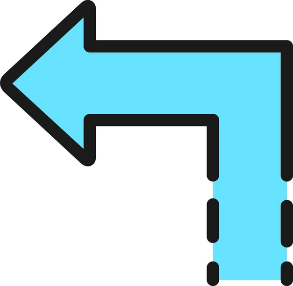 Diagramm Pfeil Strich Symbol Dateiumriss Stil — Stockvektor