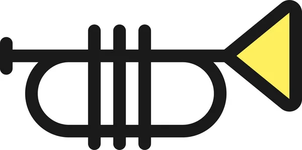 Instrument Trompeten Filedoutline Symbol Filedoutline Stil — Stockvektor