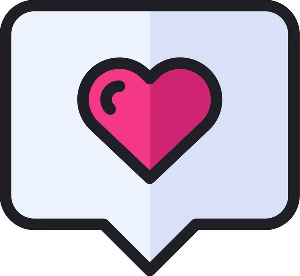Chat Info Love Icon Filledoutline Style — Stock Vector