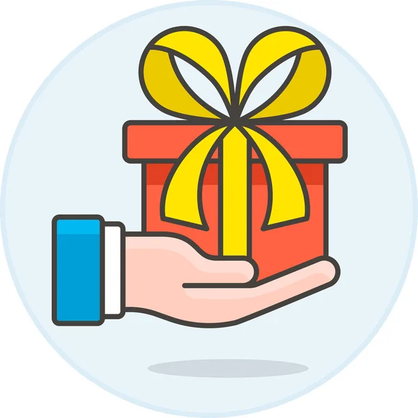 Box Geschenk Geben Symbol — Stockvektor