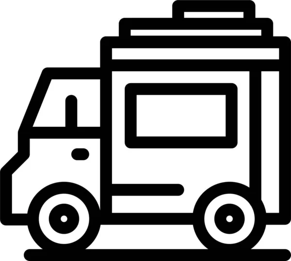 Autobus Auto Persone Icona — Vettoriale Stock