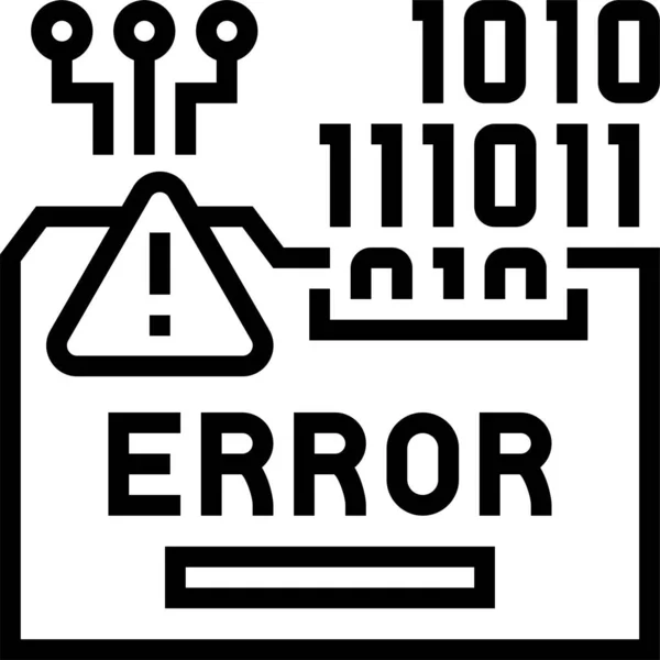 Icono Trabajo Del Sistema Error Estilo Esquema — Archivo Imágenes Vectoriales