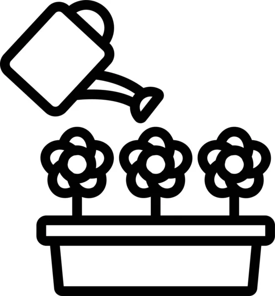 Δοχεία Λουλούδια Θερμοκήπιο Εικονίδιο Στην Κατηγορία Γεωπόληςκηπουρική — Διανυσματικό Αρχείο