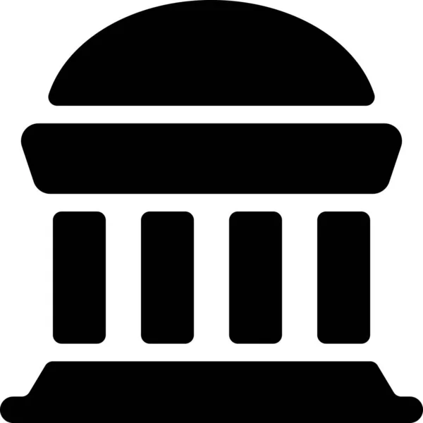 Columnas Oficiales Icono Gobierno Estilo Sólido — Archivo Imágenes Vectoriales