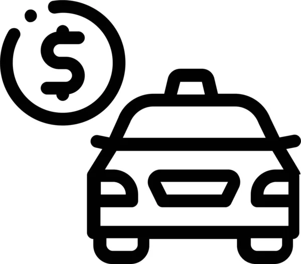 Icono Taxi Pago Online — Vector de stock