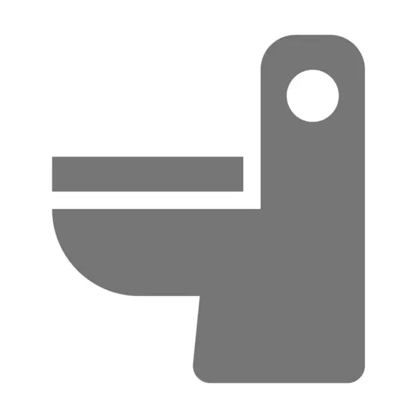 Toilette Badezimmer Toilette Symbol Solidem Stil — Stockvektor