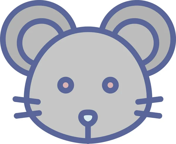 Иконка Мышиной Крысы Стиле Filledoutline — стоковый вектор