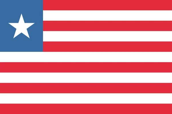 País Bandera Liberia Icono Estilo Plano — Archivo Imágenes Vectoriales