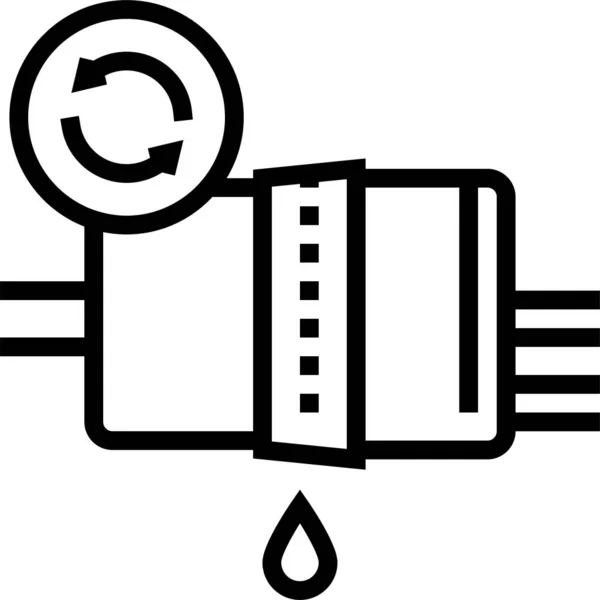 Pictogram Kogelfilter Brandstof — Stockvector