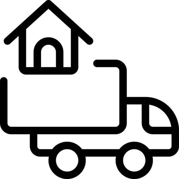 Home House Moving Icon Outline Style — Stock Vector