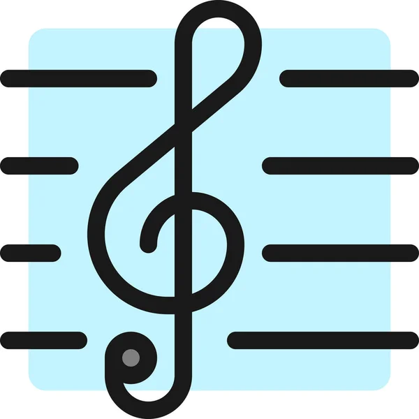 Ikona Arkusza Muzycznego Stylu Filledoutline — Wektor stockowy