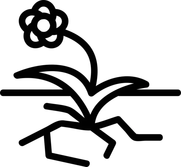 Fleur Asphalte Fleurs Icône Dans Agriculturefarmingjardinage Catégorie — Image vectorielle
