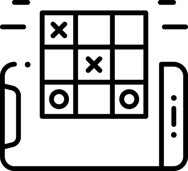 Zábavná Hra Tic Tac Toe Ikona — Stockový vektor