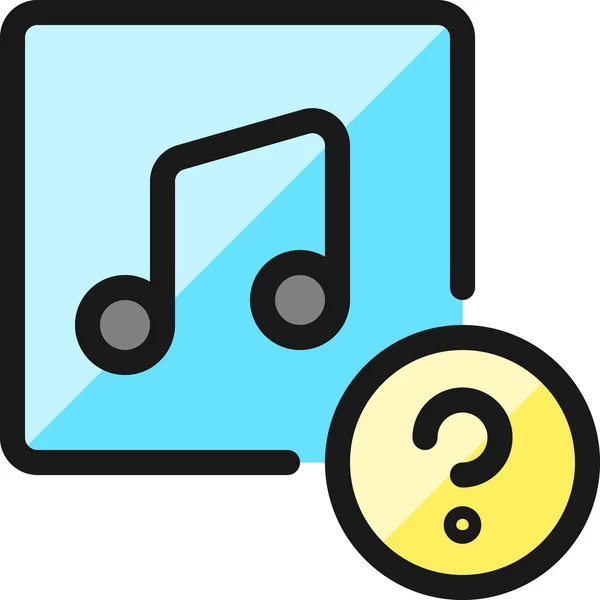 Playlist Frage Filledoutline Symbol Filledoutline Stil — Stockvektor