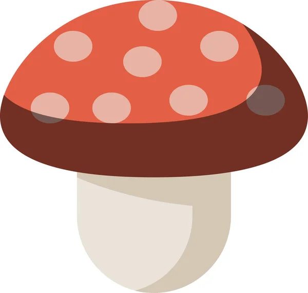 Pilz Psychadelics Shroom Ikone Flachen Stil — Stockvektor