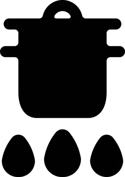 Ikona Indukcyjna Pieca Stylu Stałym — Wektor stockowy