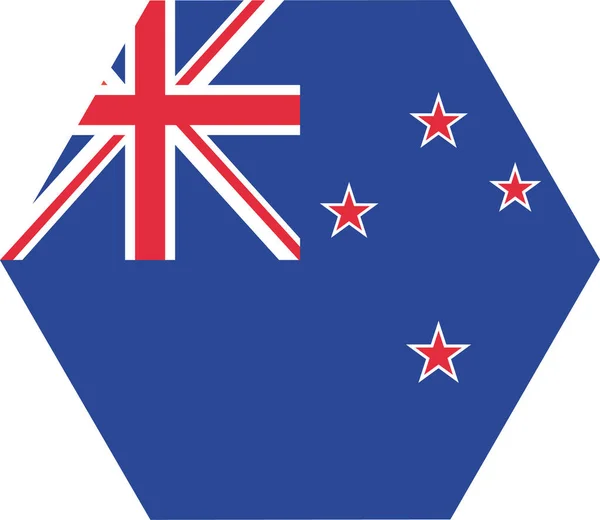 País Bandera Kiwi Icono Estilo Plano — Archivo Imágenes Vectoriales