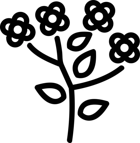 农业花卉图标 — 图库矢量图片