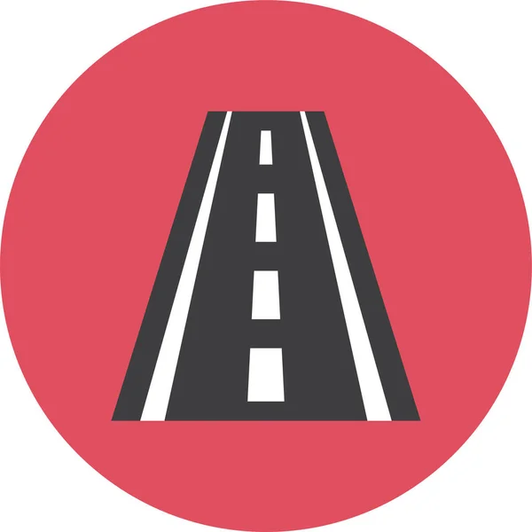 Road Flat Tourismhotelshospitality Icono Estilo Plano — Vector de stock