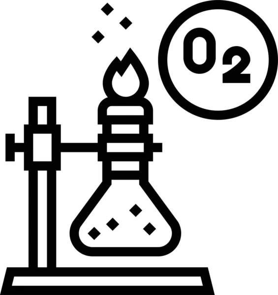Kimya Araştırması Oksijen Simgesi — Stok Vektör