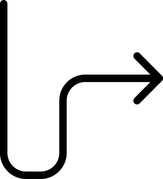 Pfeildiagramm Unteres Symbol Umrissstil — Stockvektor