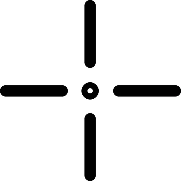 Crosshairs Επιλέξτε Εικονίδιο Δρομέα Στυλ Περίγραμμα — Διανυσματικό Αρχείο