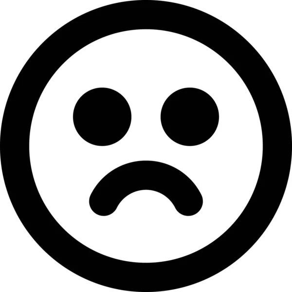 Avatar Cattiva Icona Emoji Stile Contorno — Vettoriale Stock
