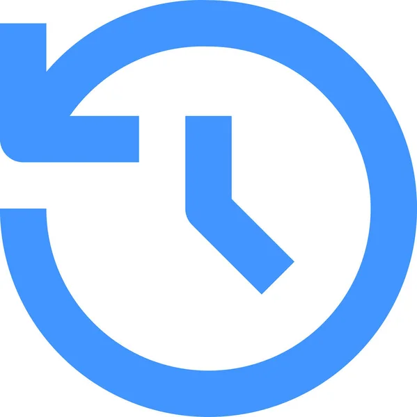 Reloj Flecha Sentido Horario Icono Estilo Plano — Vector de stock