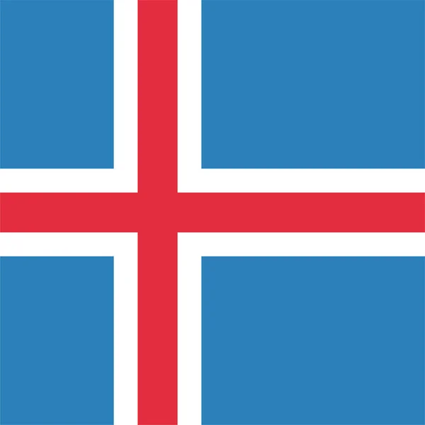 País Bandeira Iceland Ícone Estilo Plano — Vetor de Stock