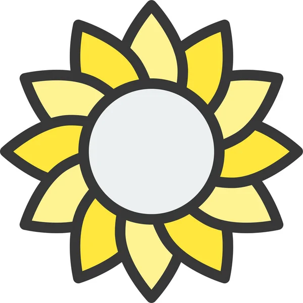 Квітуча Квітка Ботанічна Ікона — стоковий вектор