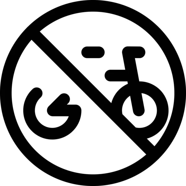 Derechos Emisión Bicicletas Icono Estilo Esquema — Archivo Imágenes Vectoriales