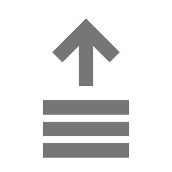 Pfeil Oben Symbol Solidem Stil Hochladen — Stockvektor