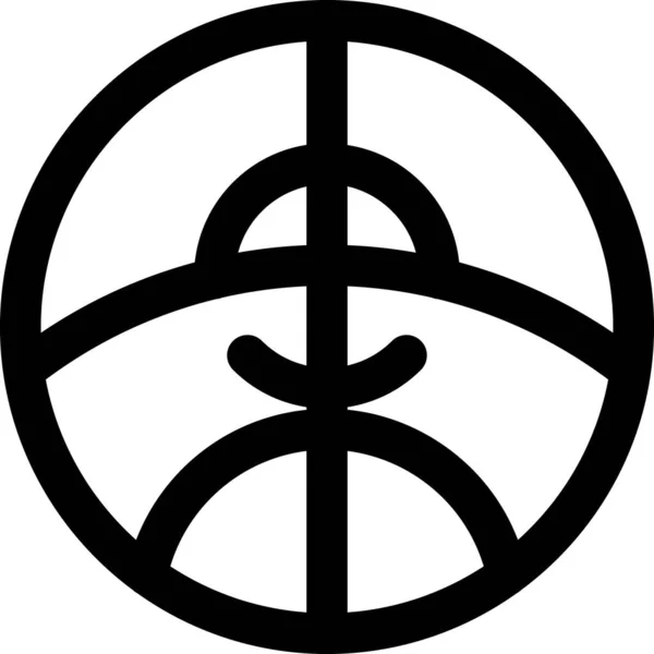 Gesicht Scan Symbol Umrissstil — Stockvektor