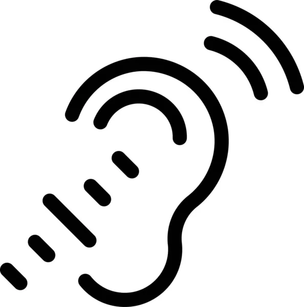 Доступ Іконки Глухих Стилі Контурів — стоковий вектор