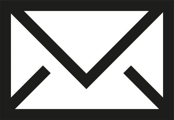 Почтовое Письмо Твердая Икона Твердом Стиле — стоковый вектор