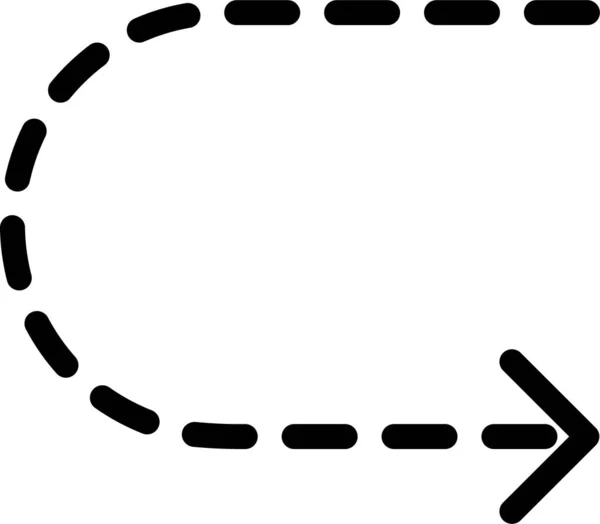 Arrow Dash Diagram Icon Outline Style — Stock Vector
