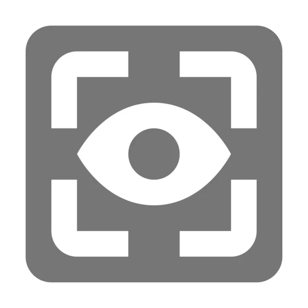 Camera Weergave Oog Pictogram Massieve Stijl — Stockvector