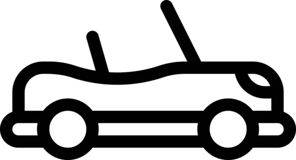 Coche Convertible Icono Roadster Estilo Contorno — Vector de stock