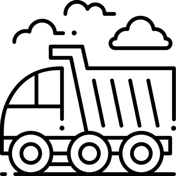 Truck Dump Truck Garbage Icon — Stock Vector