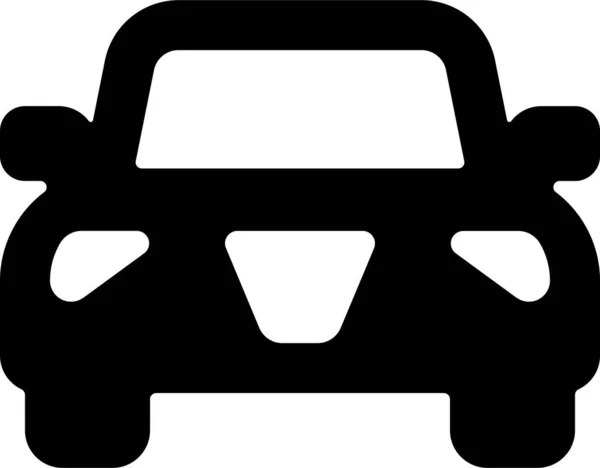 Icono Del Vehículo Transporte Coche Estilo Sólido — Vector de stock