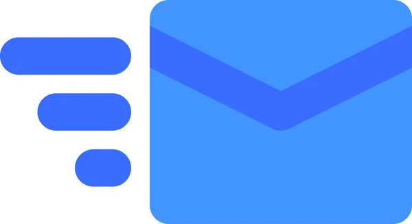 Ícone Envelope Email Comunicação Estilo Plano — Vetor de Stock