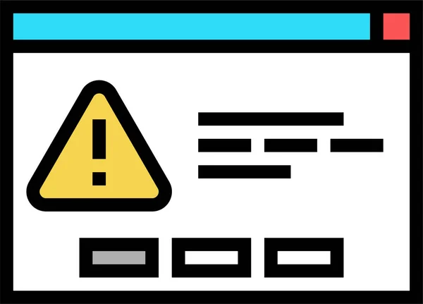 Icono Error Tarea Informática Estilo Filledoutline — Vector de stock